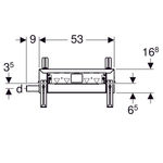 Bastidor, referencia 47.536.00.1 de Geberit Kombifix para ducha, con sifón de pared, para altura de solado en la entrada 65–90 m